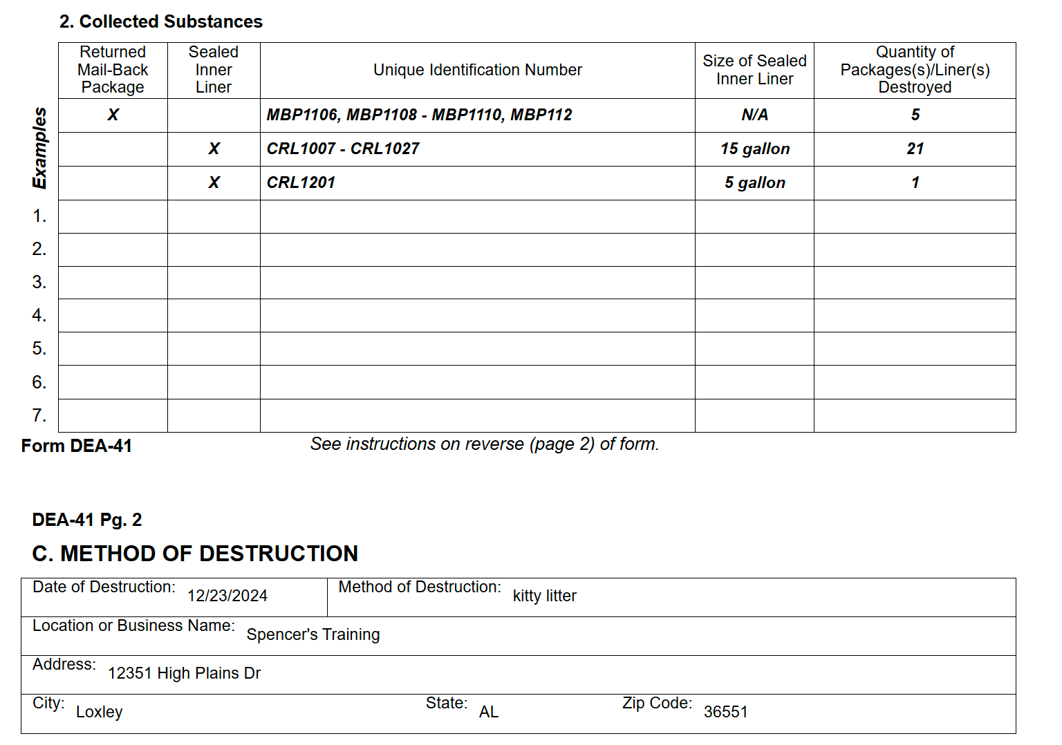 Dea Form 41 Fill Out Printable Pdf Forms Online - Best Nature Patterns in HD